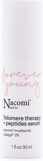Nacomi Next Lvl Forever Young Telomere Therapy & Peptides Moisturizing & Anti-aging Serum Face with Vitamin E & Peptides for Radiance & Revitalization 30ml