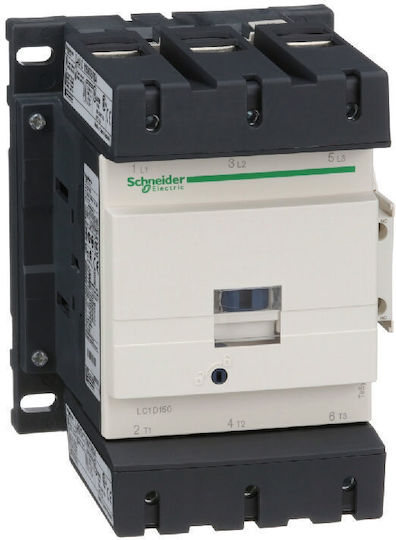 Schneider Electric TeSys D Βιομηχανικό Ρελέ Ισχύος 3 επαφών 24V LC1D150BD