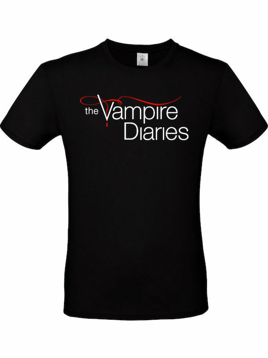 Tricou B&C The Vampire Diaries în culoare neagră