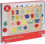 Wooden Kids Peg Puzzle Numbers, Shapes & Colors for 3++ Years 22pcs Petit Collage