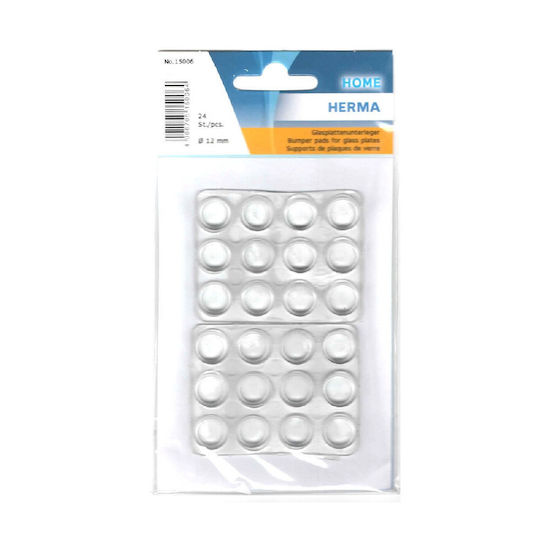 Herma Stoßdämpfer Runde mit Aufkleber und Durchmesser 12mm 20Stück 15006