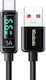 Mcdodo Visuelles Display Geflochtenes LED USB 2.0 Kabel USB Typ-C männlich - USB-A 66W PD Schwarz 1.2m CA-8690