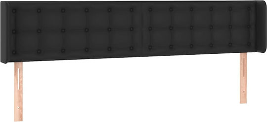 vidaXL Tăblie de Pat din Piele Ecologică Neagră 203x88 cm