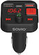 Savio FM Transmitter Αυτοκινήτου με Bluetooth / Type-C / USB