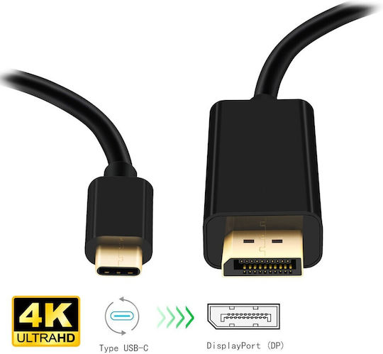 Video Cable USB-C male - DisplayPort Μαύρο 3m 11.1.29