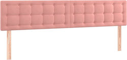 vidaXL Fabric Bed Headboard Pink 160x78cm
