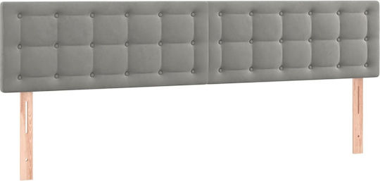vidaXL Fabric Bed Headboard Gray 160x78cm