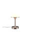 Trio Lighting Joost II Metal Table Lamp for Socket E27 with White Shade and Silver Base