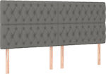 vidaXL Bed Headboard made of Fabric Dark Gray 180x7x118cm