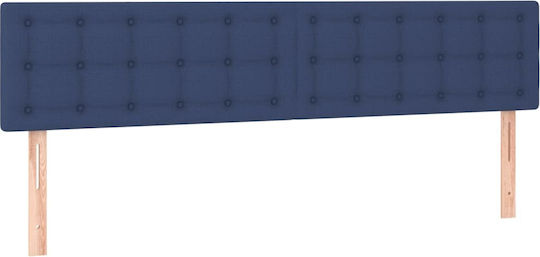 vidaXL Κεφαλάρι Κρεβατιού Υφασμάτινο Μπλε 160x78cm