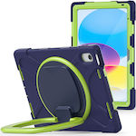 Tech-Protect X-armor Back Cover Σιλικόνης Navy / Lime (iPad 2022 10.9'')