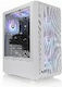 Thermaltake S200 TG Gaming Midi Tower Computer Case with RGB Lighting White