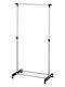 Homefit Rollbar Kleiderständer Teleskopisch Silber 84.5x43x164cm