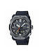 Casio Pro Trek Аналогово/Цифрово Часовник Слънчева с Черно Каучукова каишка