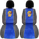 Front Car Covers 2pcs Towel Taz WB Blue / Gray