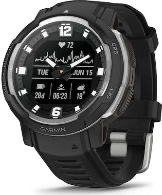 Garmin Instinct Crossover 45mm Waterproof Smartwatch with Heart Rate Monitor (Black)