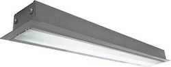 KT Lighting Χωνευτό Φωτιστικό Φθορίου Οροφής 28W Σχήματος T5 για Ντουί G5
