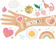 Balloon Temporary Tattoo Set of 14pcs TAT5