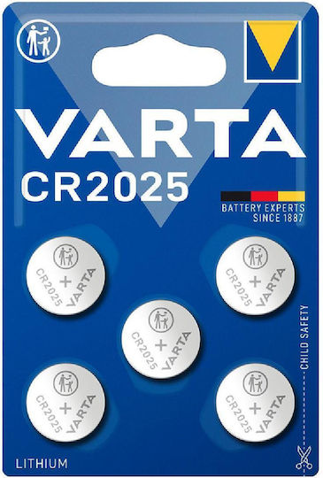 Varta Batterien Lithium für Uhren CR2025 3V 5Stück