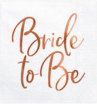 Party Napkins Bride to Be White 20pcs