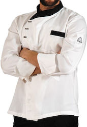 Blouse Chef Unisex White with Long Sleeve Tips