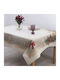 Christmas Tablecloth Fabric Beige L220xW140cm 1pcs