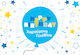 Balloon Greeting Card Birthday 3D 7x11cm in Blu...