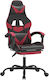 vidaXL 3143861 Artificial Leather Gaming Chair with Footrest Black/Burgundy