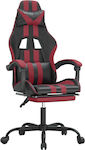 vidaXL 3143837 Artificial Leather Gaming Chair with Footrest Black/Burgundy