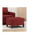 Stofffußhocker Rot 60x50x41cm