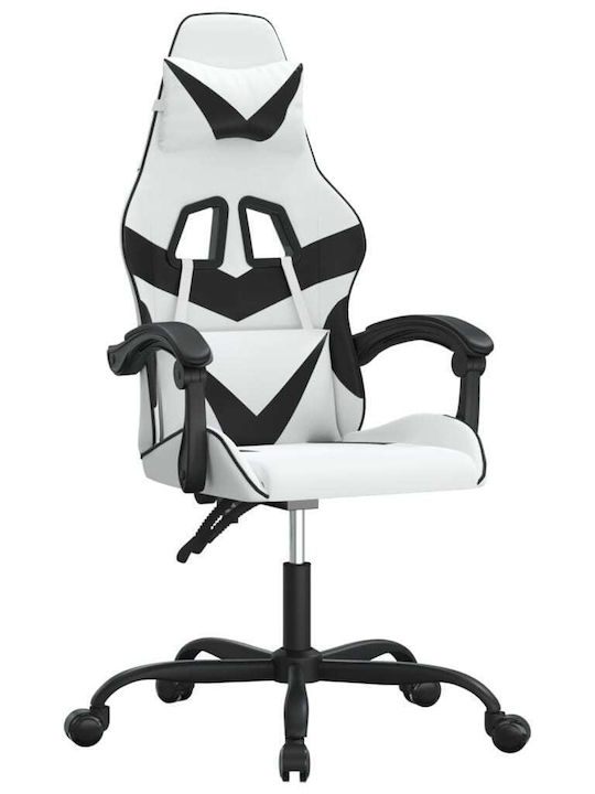 vidaXL 3143852 Καρέκλα Gaming Δερματίνης Λευκό/...