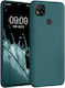 Matt Umschlag Rückseite Silikon Dark Green (Redmi 9C)