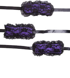 Comfort Handcuffs Handcuffs & Lace Mask Set Purple 2pcs Comfort Handcuffs Handcuffs & Lace Mask Set Purple 2pcs