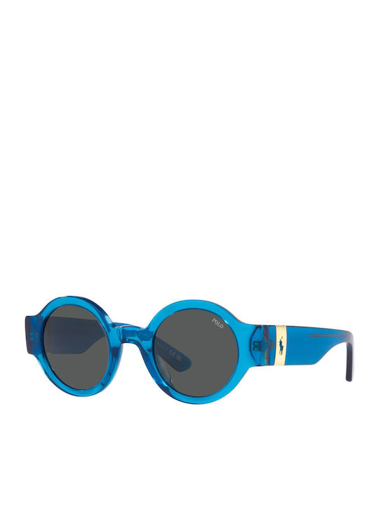 Ralph Lauren Unisex Sunglasses with Blue Plastic Frame and Gray Lens PH4190U 604187