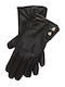 Ralph Lauren Μαύρα Γυναικεία Δερμάτινα Γάντια