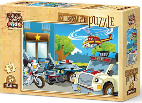 Wooden Kids Puzzle Safety & Rescue for 5+ years+ Years 50pcs Art Puzzle