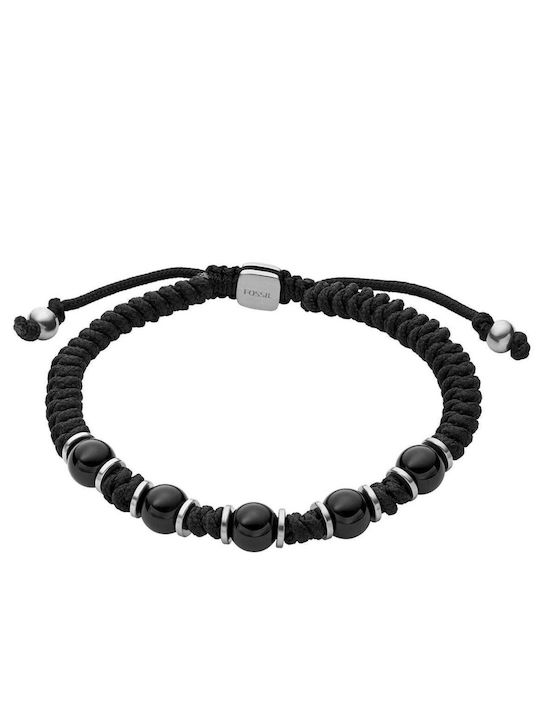 Fossil Herren Armband aus Stahl mit Perlen