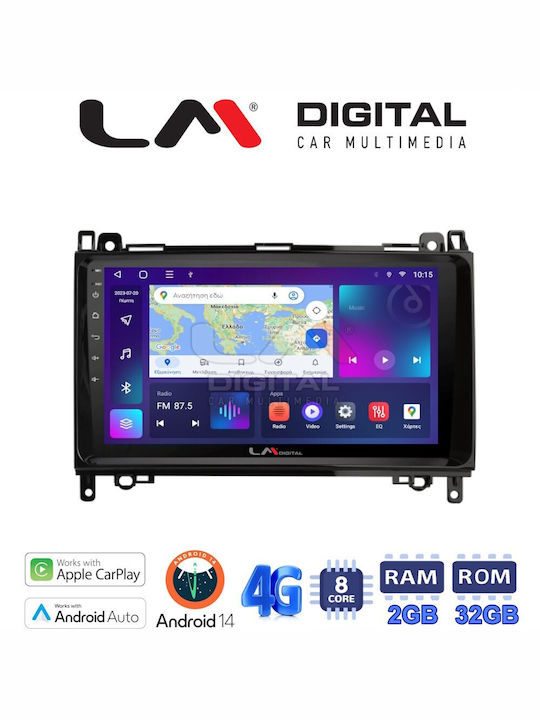 LM Digital Автомобилна Аудио Система (Блутут/USB/WiFi/GPS/Apple-Carplay/Android-Auto) с Тъчскрийн 9"