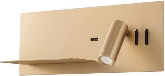 Redo Group Modern Lamp Wall with Integrated LED and Warm White Light Gold 30x12x12cm