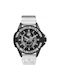 Philipp Plein The Skull Watch Battery with White Rubber Strap