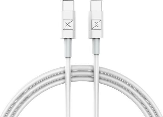 Maxximus USB 2.0 Kabel USB-C männlich - USB-C 20W PD Weiß 1m 200-109-732