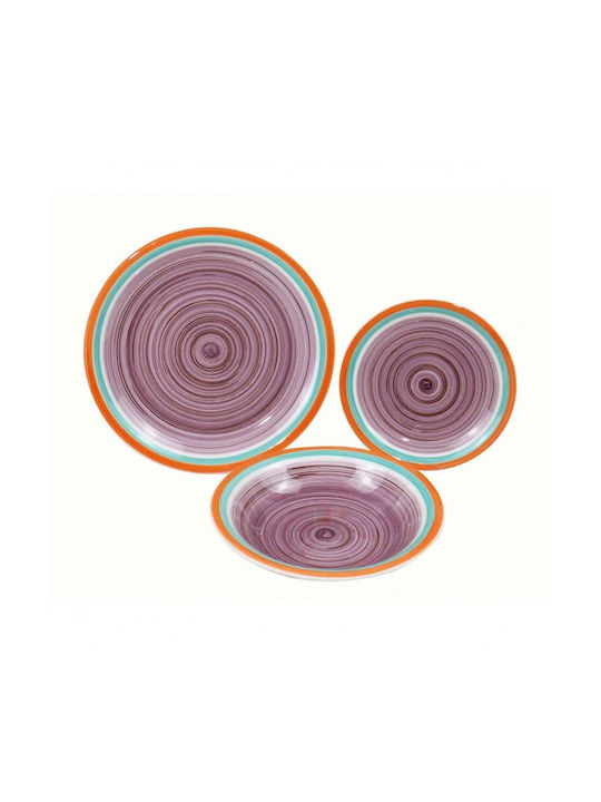 Marva Set de Farfurii Ceramic Violet 18buc