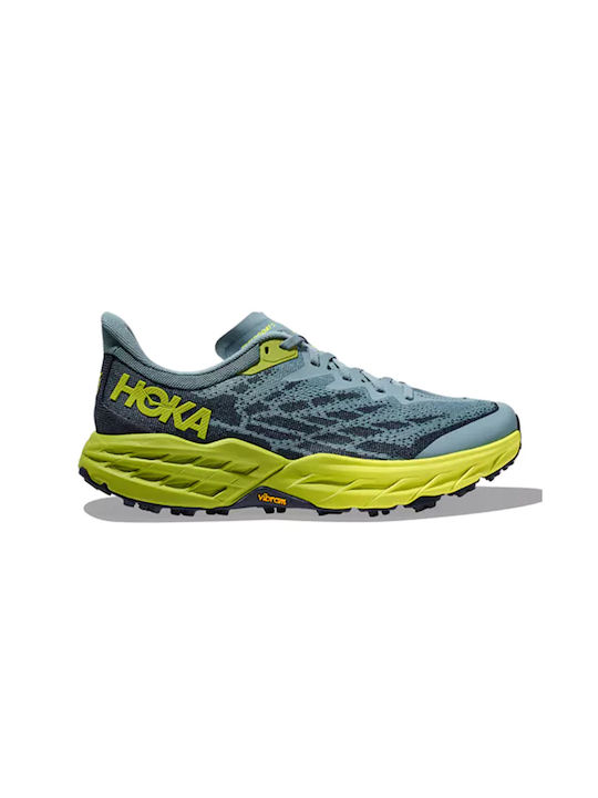 Sky Run Speedgoat 5 Sport Shoes Trail Running Stone Blue / Dark Citron