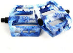 Demolition Trooper Flat Bicycle Pedals Blue