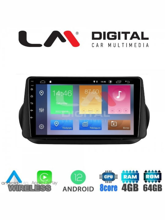 LM Digital Sistem Audio Auto pentru Peugeot Bipper Fiat Fiorino Citroen Nemo 2007 - 2014 (Bluetooth/USB/WiFi/GPS/Apple-Carplay/Android-Auto)