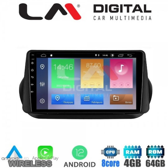 LM Digital Ηχοσύστημα Αυτοκινήτου για Peugeot Bipper Fiat Fiorino Citroen Nemo 2007 - 2014 (Bluetooth/USB/WiFi/GPS/Apple-Carplay/Android-Auto)