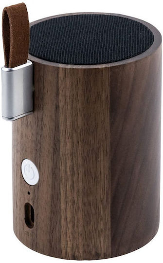 Gingko Drum Light Bluetooth Speaker 5W with Battery Life up to 8 hours American Walnut