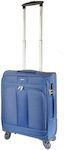 Diplomat ZC615 Cabin Travel Suitcase Fabric Blue with 4 Wheels Height 54cm. 615-S