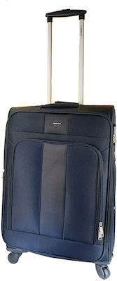 Diplomat ZC615 Medium Travel Suitcase Fabric Black with 4 Wheels Height 66cm 615-M