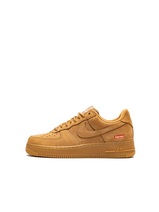 Nike Air Force 1 x Supreme Ανδρικά Sneakers Flax / Flax Gum Light Brown